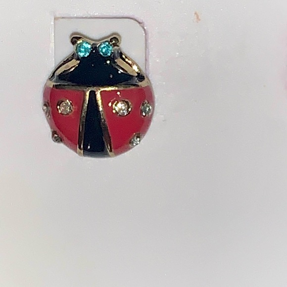 🐞Betsey Johnson Ladybug Stud Earrings-NWT - Picture 5 of 11